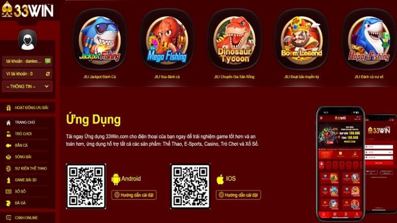 tải app 33win